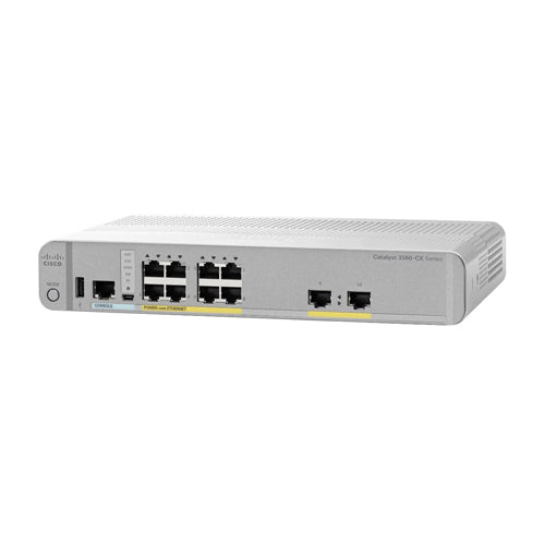 WS-C3560CX8XPDS-RF Cisco Catalyst 3560-CX Series 6 x RJ-45 Ports 10/100/1000Base-T + 2 x SFP+ Ports Layer 3 Managed 1U Rack-mountable Gigabit Ethernet Network Switch