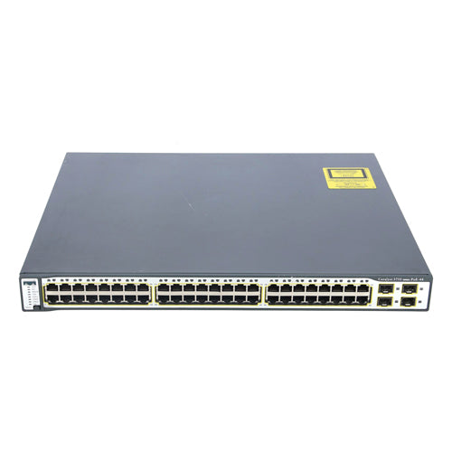 WS-C3750-48PS-S-V05 Cisco Catalyst 3750 Series 3750-48P 48 x RJ-45 Ports PoE+ 10/100Base-TX + 4 x SFP Ports Layer 3 managed Rack-mountable Fast Ethernet Network Switch