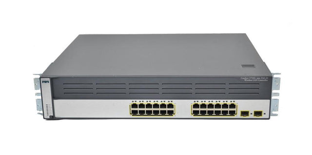 WS-C3750G-24WS-S50= Cisco Catalyst 3750G 24-Ports 10Base-T/100Base-TX/1000Base-T RJ-45 PoE Manageable Layer3 Rack-mountable 2U Switch with Integrated Wireless LAN Controller (up to 50 AP) (Refurbished)