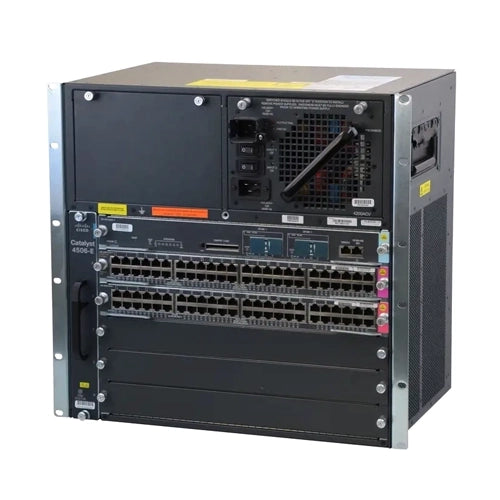 WS-C4506E-S6L-96V Cisco Catalyst 4500 Series 4506-E 6 x Slots Supervior Engine Layer 4 10U Rack-mountable Network Switch Chassis