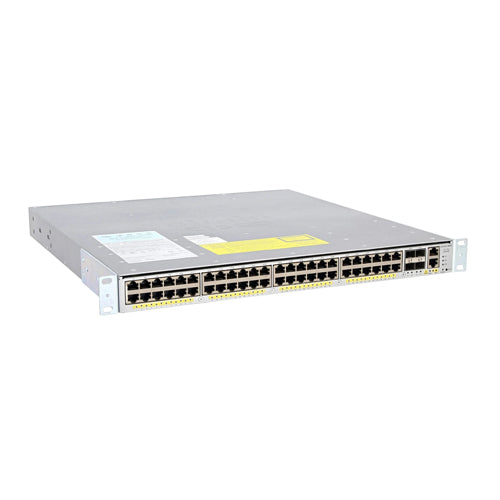 WS-C4948E-E Cisco Catalyst 4900 Series 4948E 48 x RJ-45 Ports 10/100/1000Base-T + 4 x SFP+ Ports Layer 3 Managed Rack-mountable Gigabit Ethernet Network Switch