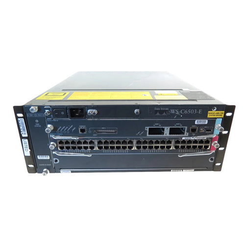 WS-C6503-E Cisco Catalyst 6500 Series 3 x Expansion Sots Supervisor Engine 32 / 2T 4U Rack-mountable Layer 3 Managed Network Switch Chassis