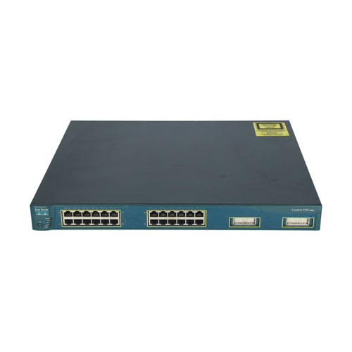 WSC355024PWREMI-RF Cisco Catalyst 3550 Series 24 x Ports PoE 10/100Base-TX + 2 x Ports SFP (mini-GBIC) Layer 3 Managed 1U Rack-mountable Gigabit Ethernet Network Switch