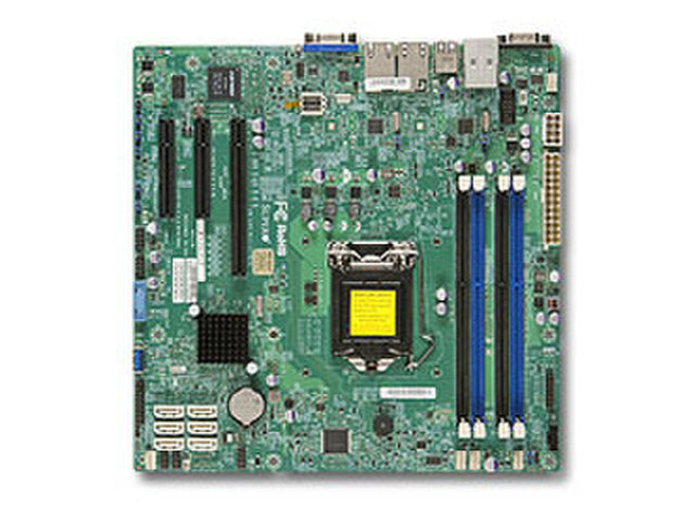 X10SLM+-F-B - Supermicro X10SLM+-F Socket LGA1150 Intel C224 Express PCH Chipset Micro-ATX System Board (Motherboard) Supoorts Xeon E3-1200 v3/E3-1200 v4 Series DDR3 4x DIMM