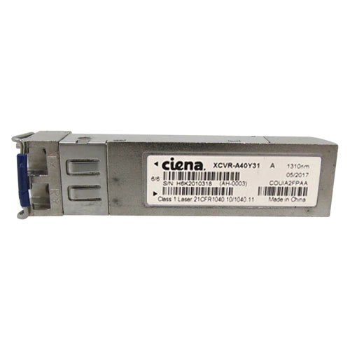 XCVR-A40Y31 Ciena 1000Base EX LC, 40 Km, 1310 nm SFP transceiver