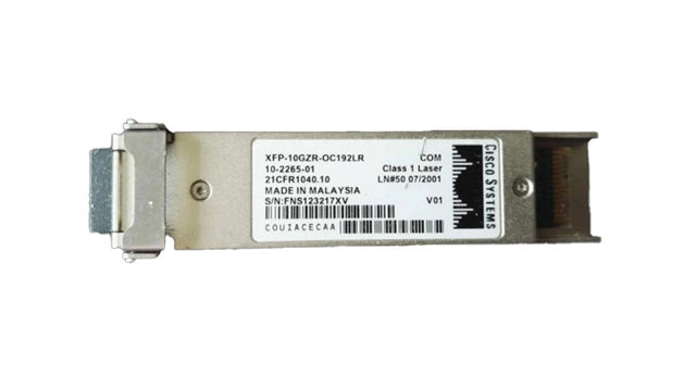 XFP-10GZR-OC192LR - Cisco 10Gb/s OC-192/STM-64 LR-2 10GBase-ZR Single-Mode Fibre 1550nm 80km Duplex LC Connector XFP Transceiver Module