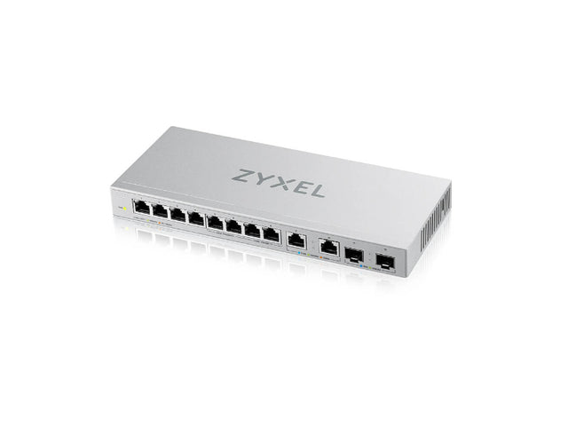 XGS1010-12 - ZyXEL 8 x Ports 1000Base-T + 2 x Ports 2.5GBase-X + 2 x SFP+ Ports Layer2 Unmanaged 1U Rack-mountable Gigabit Ethernet Network Switch