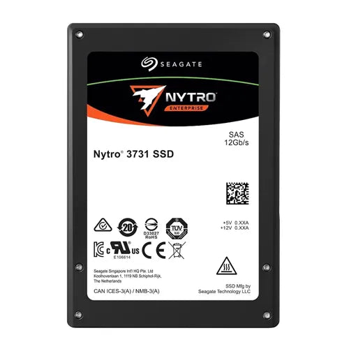 XS800ME70014 Seagate Nytro 3731 800GB 3D Enterprise Triple-Level Cell SAS 12Gb/s 2.5-Inch (SED) Write Intensive Solid State Drive