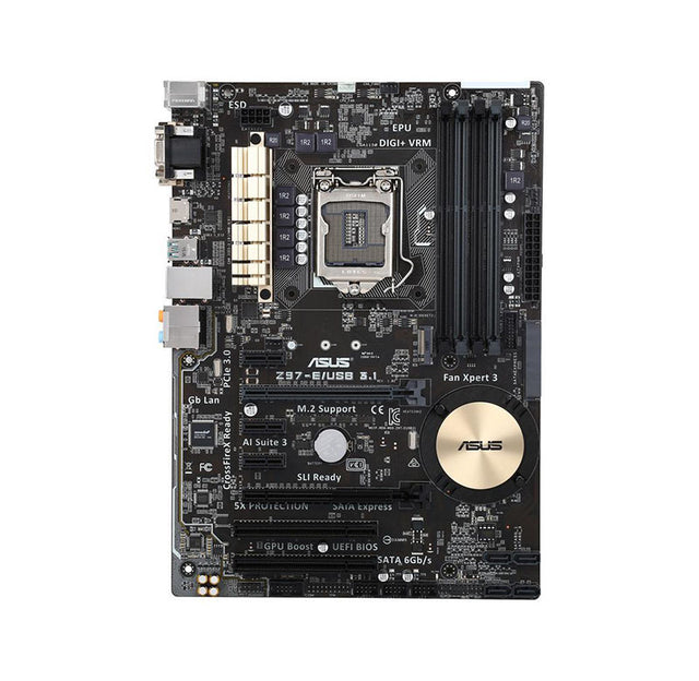 LGA1150 Intel Z97 DDR3 Quad CrossFireX Quad SLI SATA3 USB3.1 M.2 SATA Express A GbE ATX System Board Motherboard