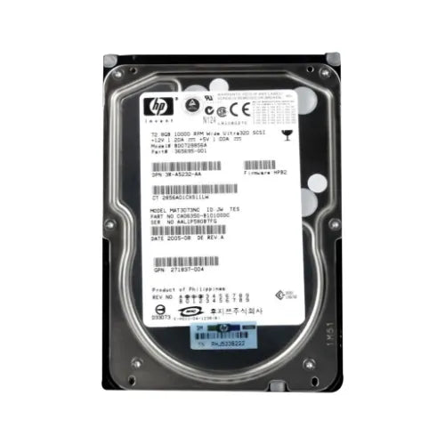 BD0728856A-GEN - HPE 72.8GB 10000RPM Ultra320 SCSI Hot Swappable LVD 80-Pin 3.5-Inch Hard Drive