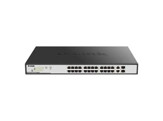 DGS-1100-26MP - D-Link 24-Port 10/100/1000 (PoE+) Unmanaged Gigabit Ethernet Switch with 2 Combo Gigabit SFP Ports