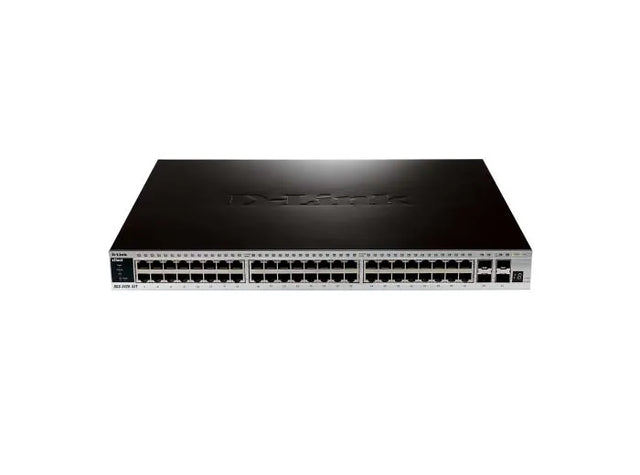 DGS-3420-52T - D-Link 81W 48-Port 176Gbps 10/100/1000Base-T Managed Stackable Gigabit Ethernet Switch with 4 10-Gigabit SFP+ Ports Rack Mountable