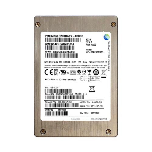 108-00257 - NetApp 200GB 2.5 inch MLC 12Gb/s SAS Solid State Drive