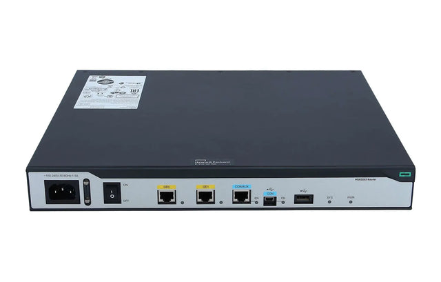 JG411A#ACD - HPE FlexNetwork MSR2000 Series MSR2003 2 x RJ-45 WAN Ports 10/100/1000Base-T Rack-mountable Desktop Modular Gigabit Ethernet AC Router