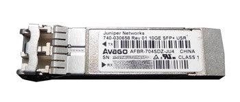 Juniper Networks - 740-030658 - Juniper 10.3Gbps 10GBase-USR Multi-mode Fiber 100m 850nm Duplex LC Connector SFP+ Transceiver Module for Avago Compatible - Orange Hardwares