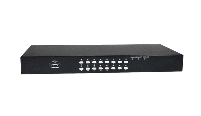 DSR2020-001 - Avocent 16-Port PS/2 Cat5 1 Local User 8 IP Users KVM Switch Rack-Mountable