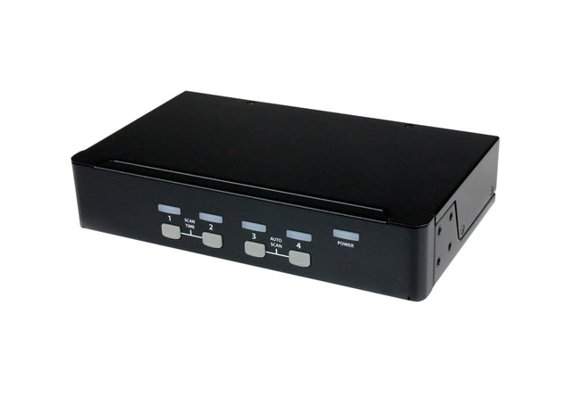 B004-2DUA4-K - Tripp-Lite 4-Port Dual Monitor DVI KVM Switch with Audio and USB 2.0 Hub