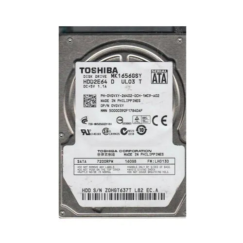 MK1656GSY-DELL - Dell 160GB 7200RPM SATA 3Gb/s 8MB Cache 2.5-Inch Hard Drive