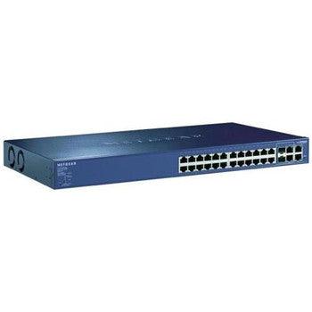 NetGear - FS728TS - ProSafe 24-Ports 10/100Mbps Stackable Smart Switch + 4 Gigabit Ports - Orange Hardwares