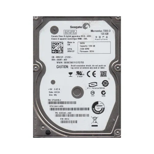 ST9120411ASG-DELL - Dell Momentus 7200.3 Series 120GB 7200RPM SATA 3Gb/s 16MB Cache (CE) 2.5-Inch Hard Drive