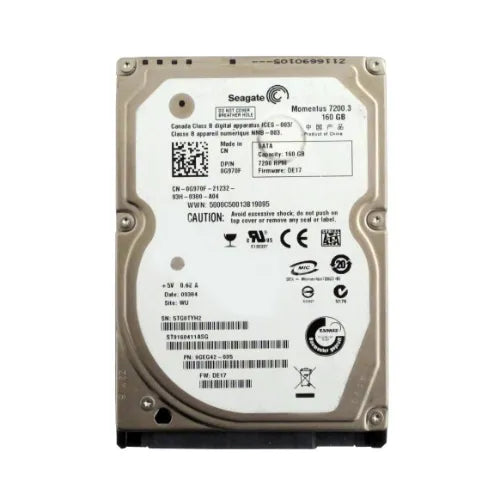 ST9160411ASG-DELL - Dell 160GB 7200RPM SATA 3Gb/s 16MB Cache 2.5-Inch Hard Drive