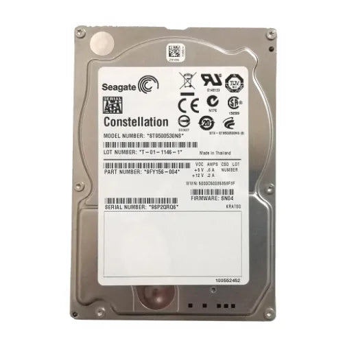 ST9500530NS-DEL - Dell Constellation 500GB 7200RPM SATA 3Gb/s 32MB Cache (512) 2.5-Inch Hard Drive