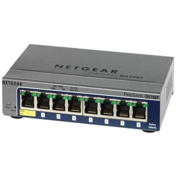 NetGear - GS108T-200 - ProSafe 8-Ports 10/100/1000Mbps Gigabit Ethernet Smart Switch