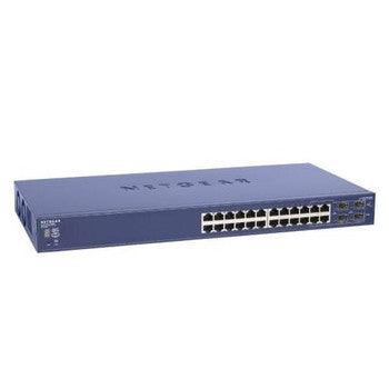 NetGear - GS724TS-100NAS - ProSafe 24-Ports 10/100/1000Mbps RJ45 Gigabit Stackable Ethernet Smart Switch with 4x SFP Ports