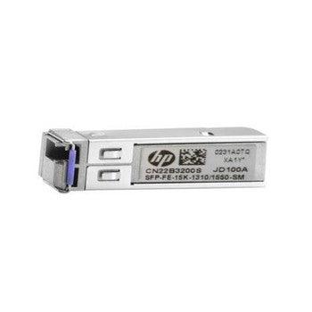 HP - JD100-61101 - X115 100Mbps 100Base-BX10-U Single-mode Fiber 20km TX1310nm/RX1550nm LC Connector SFP Transceiver Module