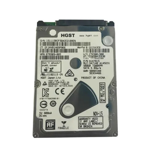 Z7K500-500-IBM - IBM Travelstar Z7K500 Series 500GB 7200RPM SATA 6Gb/s 32MB Cache 2.5-Inch Hard Drive